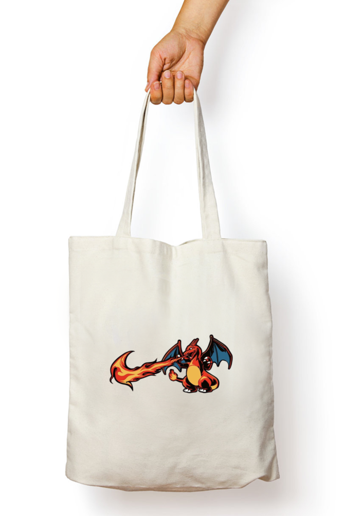 Skrone Pokemon Zipper Tote Bag