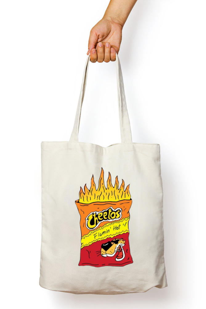Skrone Cheetos Zipper Tote Bag