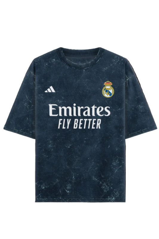Skrone Acid Wash Real Madrid Tee (Oversized Fit)