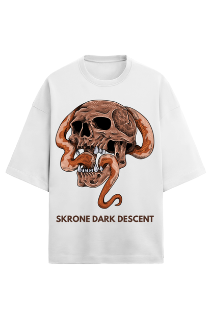 Skrone Dark Descent skull Tee (Oversized Fit)