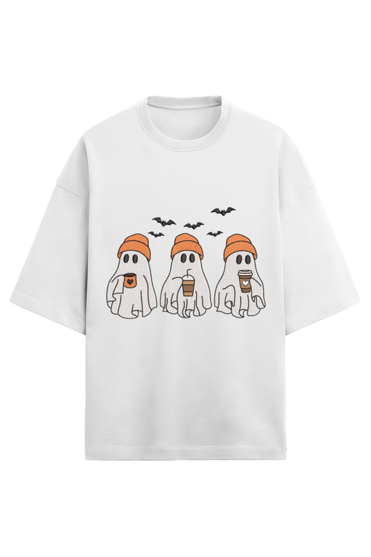 Skrone Ghost Trio Coffee Tee (Oversized Fit)