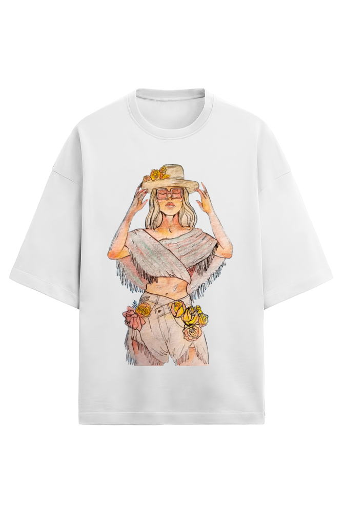 Skrone Free Spirit Girl Tee (Oversized Fit)