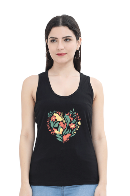 Women Heart Tank Top