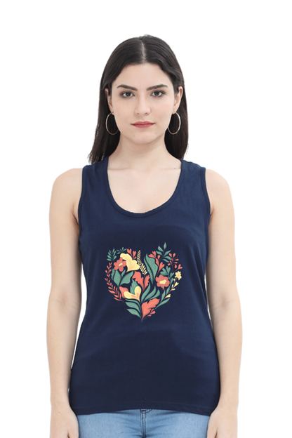 Women Heart Tank Top