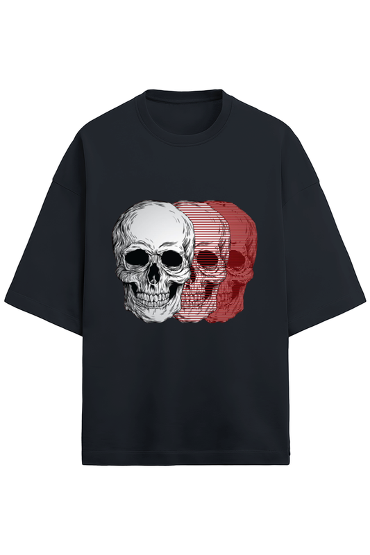 Skrone Phantom Echo Skull Tee (Oversized Fit)