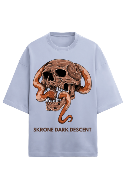 Skrone Dark Descent skull Tee (Oversized Fit)