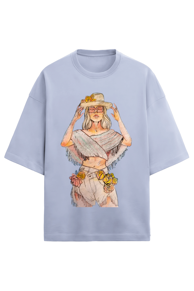 Skrone Free Spirit Girl Tee (Oversized Fit)