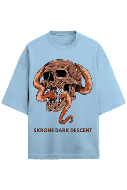 Skrone Dark Descent skull Tee (Oversized Fit)