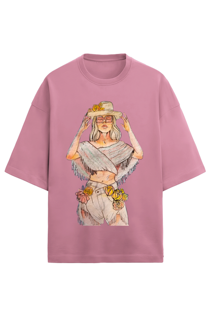 Skrone Free Spirit Girl Tee (Oversized Fit)