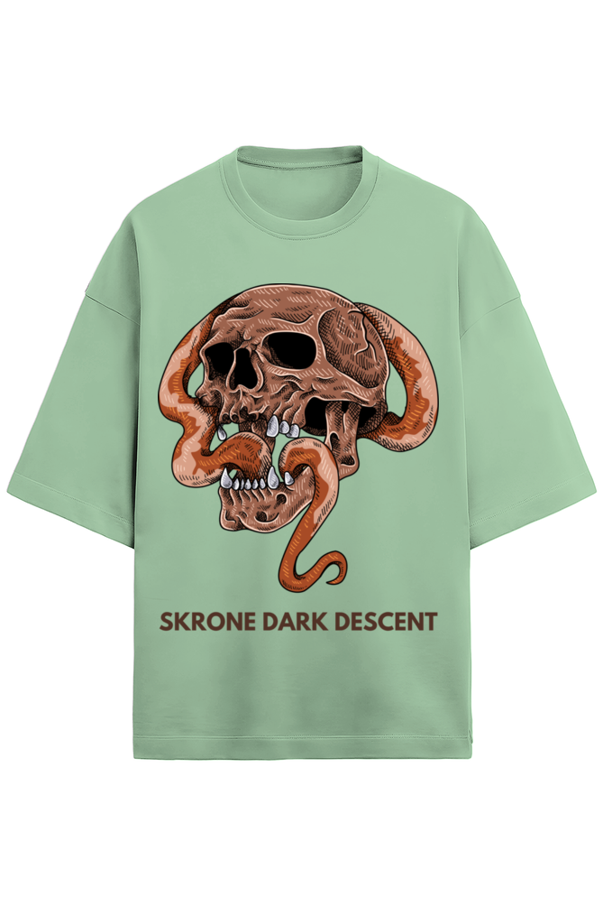 Skrone Dark Descent skull Tee (Oversized Fit)