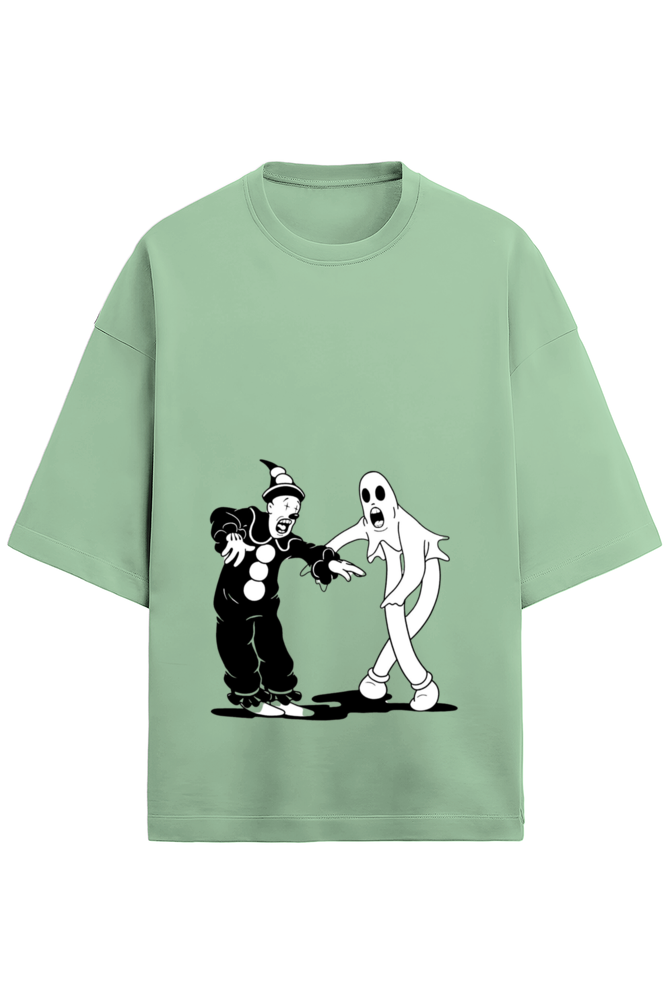 Skrone Ghost and Clown Retro Tee (Oversized Fit)