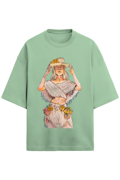 Skrone Free Spirit Girl Tee (Oversized Fit)