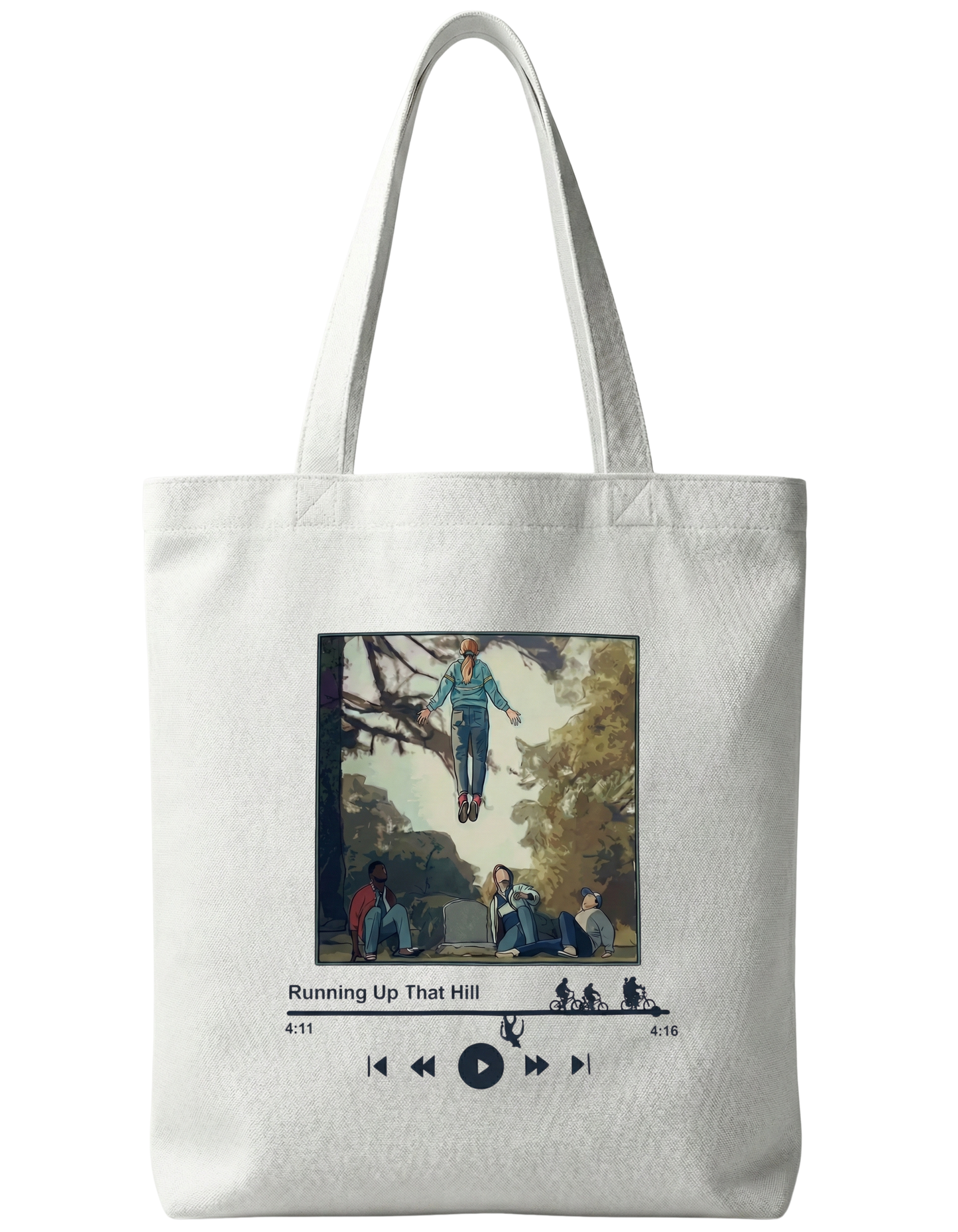 Skrone “Running Up That Hill” Zipper Tote Bag