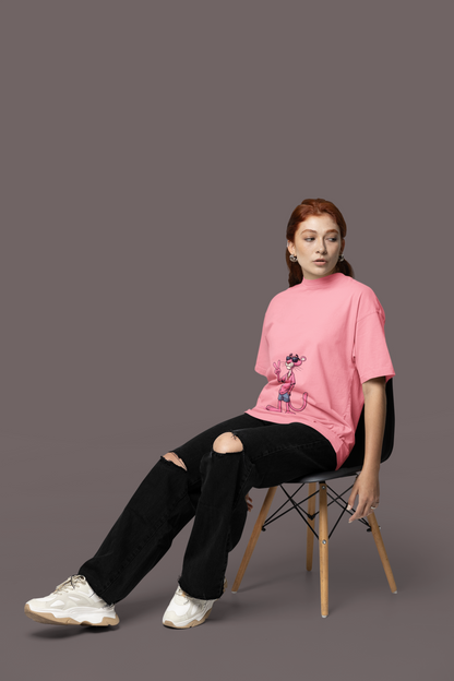 Skrone Pink Panther Graphic Tee (Oversized Fit)