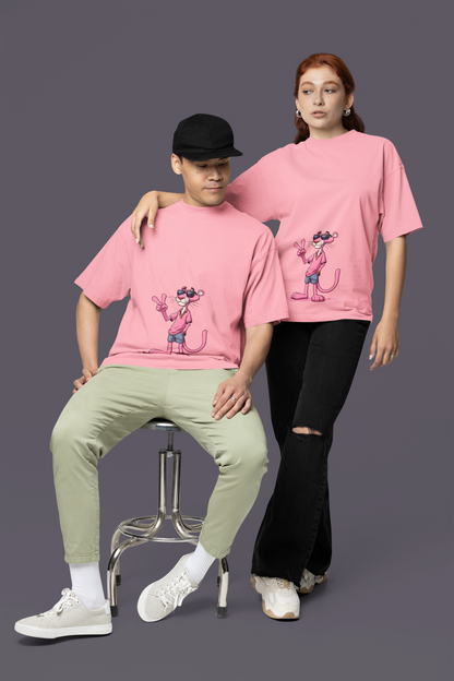 Skrone Pink Panther Graphic Tee (Oversized Fit)