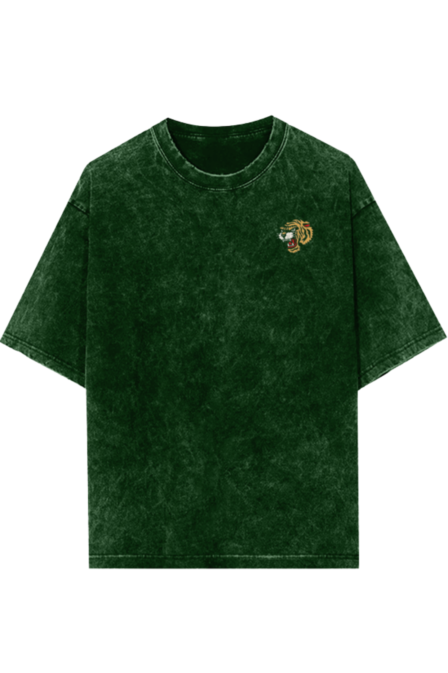 Skrone Acid Wash Tiger Spirit Tee (Oversized Fit)