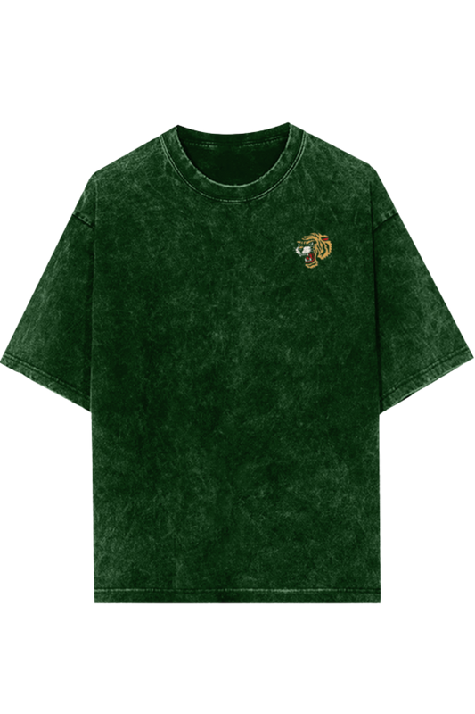 Skrone Acid Wash Tiger Spirit Tee (Oversized Fit)